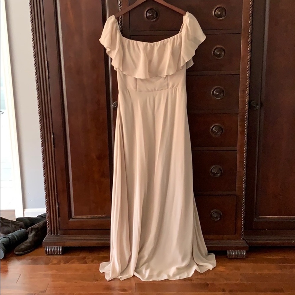 Bill Levkoff Off Shoulder Gown